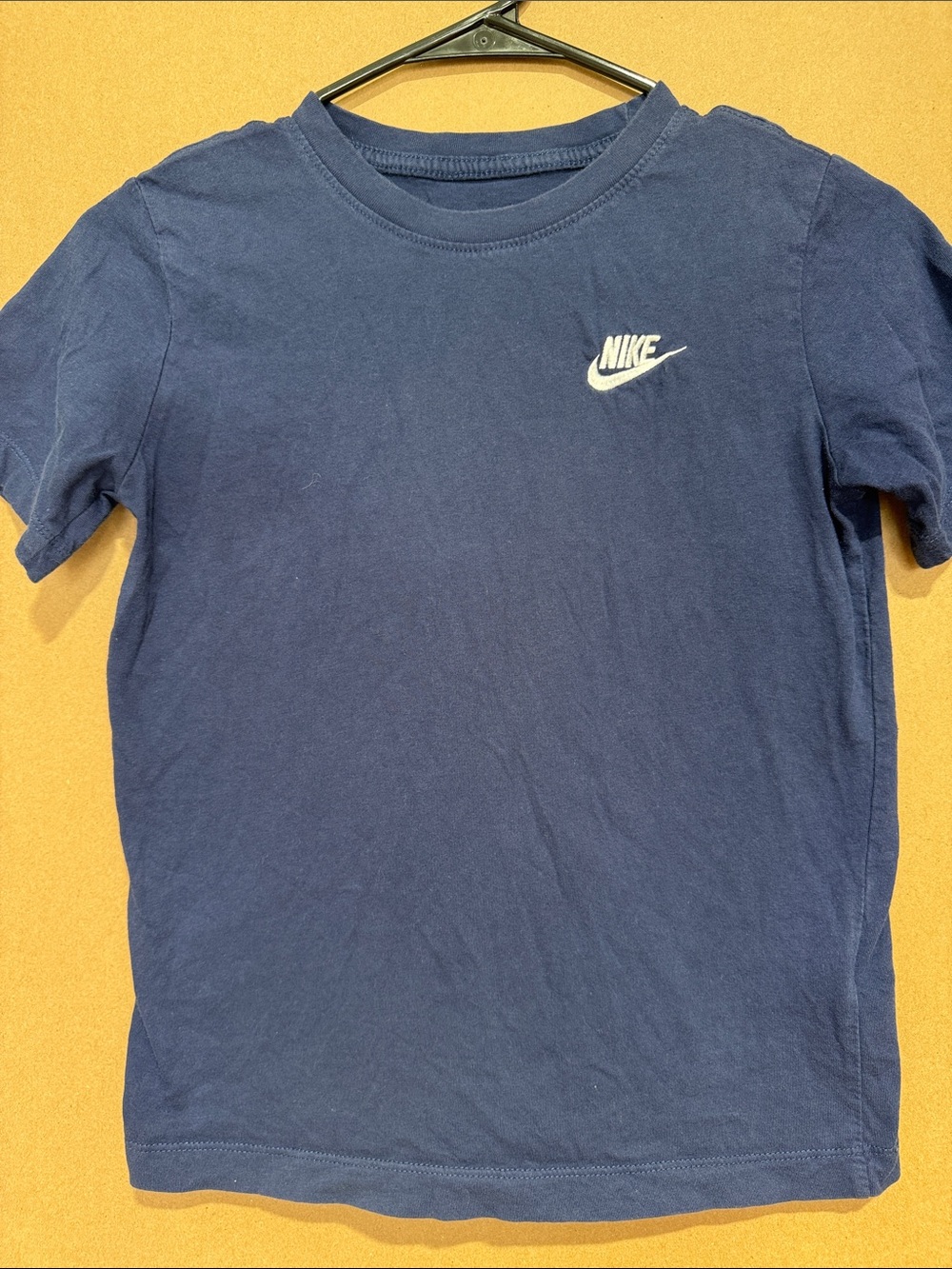 Nike Kids Navy Blue Short Sleeve Tee with White Logo